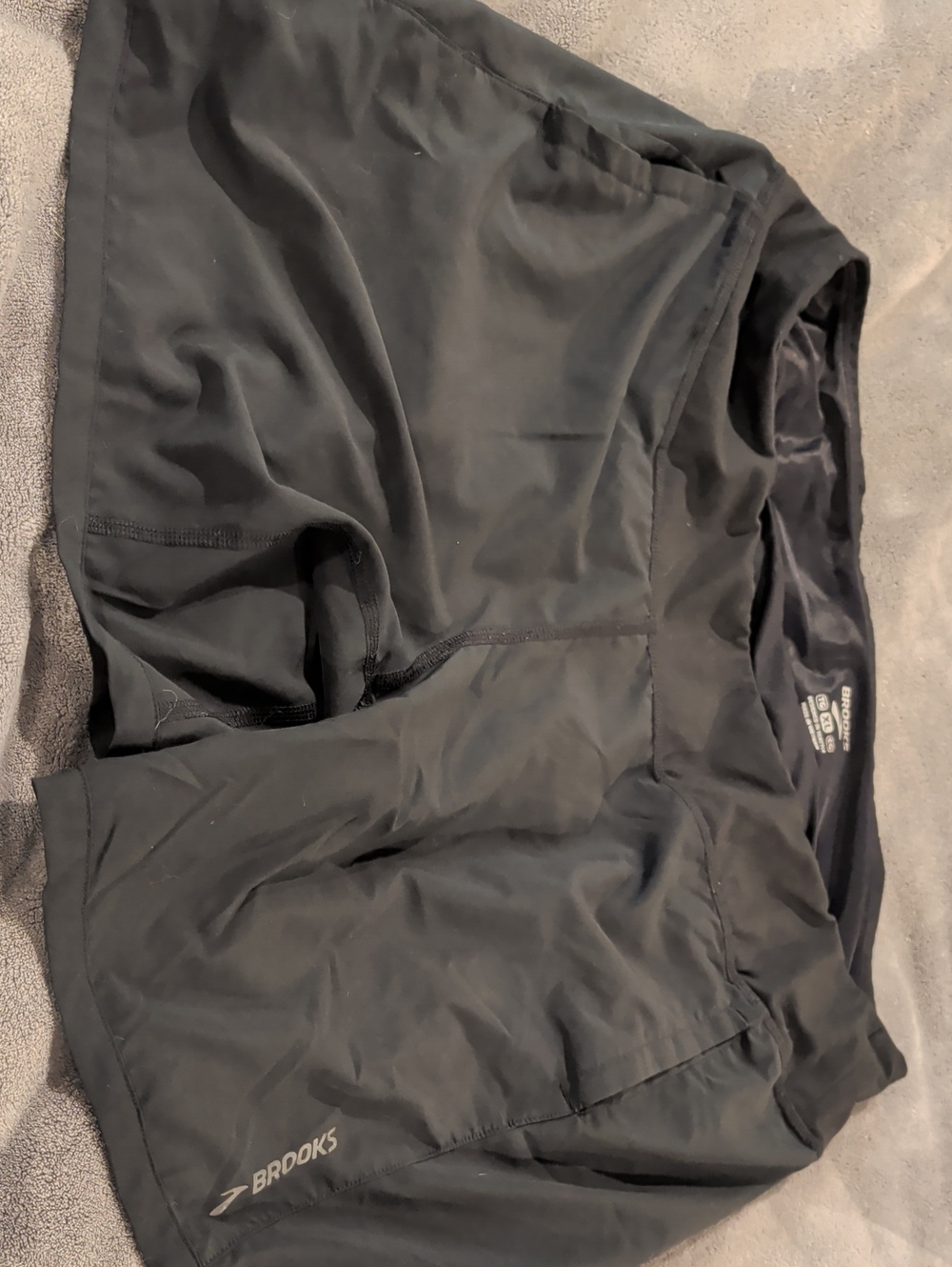Brooks Black Performance Running Shorts with Liner